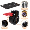 3” Furniture Casters Wheels Heavy Duty - Load 1200lbs，Plate Caster