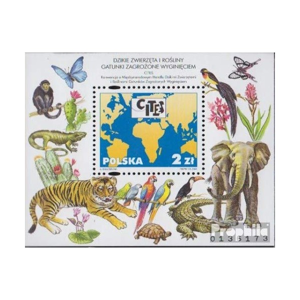 Prophila Collection Poland Block144 (Complete Edition) Stamped 2001 CITES (Stamps