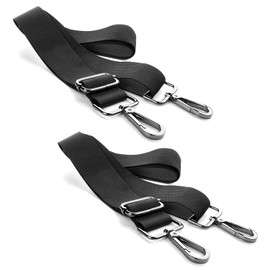 QZKJQDD Pack of 2 Bag Straps Black 2.5 cm Wide, Carry Strap Bag for Men and Women, Adjustable Length 75-140 cm Shoulder Strap for Bags, Suitable for Bags, Shoulder Bags, Handbags, etc, black