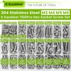 K Kwokker M3 M4 M5 M6 Nuts and Bolts Assortment