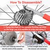 JRJRN Chain Whip and Puller Set, Universal Gear Puller, Cassette