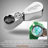 KINGMAS 40x 25mm Jeweller Magnifier Pocket Folding Magnifying Jewelry Eye