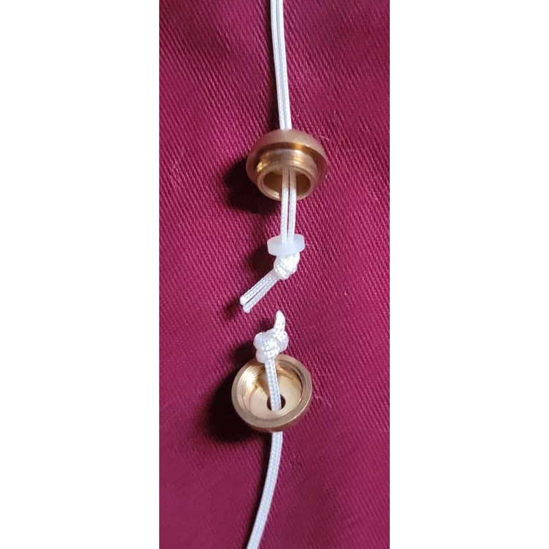 Small Burnished Brass Screw Together Cord Condenser for Window Shades