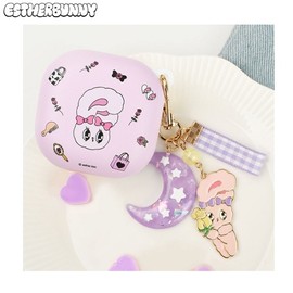 ESTHER BUNNY Buds Live Case + Lavender Keyring Set 2items, Case#$%Keyring:Heart Bunny-Sweet Bunny