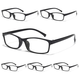 Gaoye 6-Pack Reading Glasses Blue Light Blocking,Spring Hinge Readers for Men Women Anti Glare Filter Lightweight Eyeglasses, 0.75