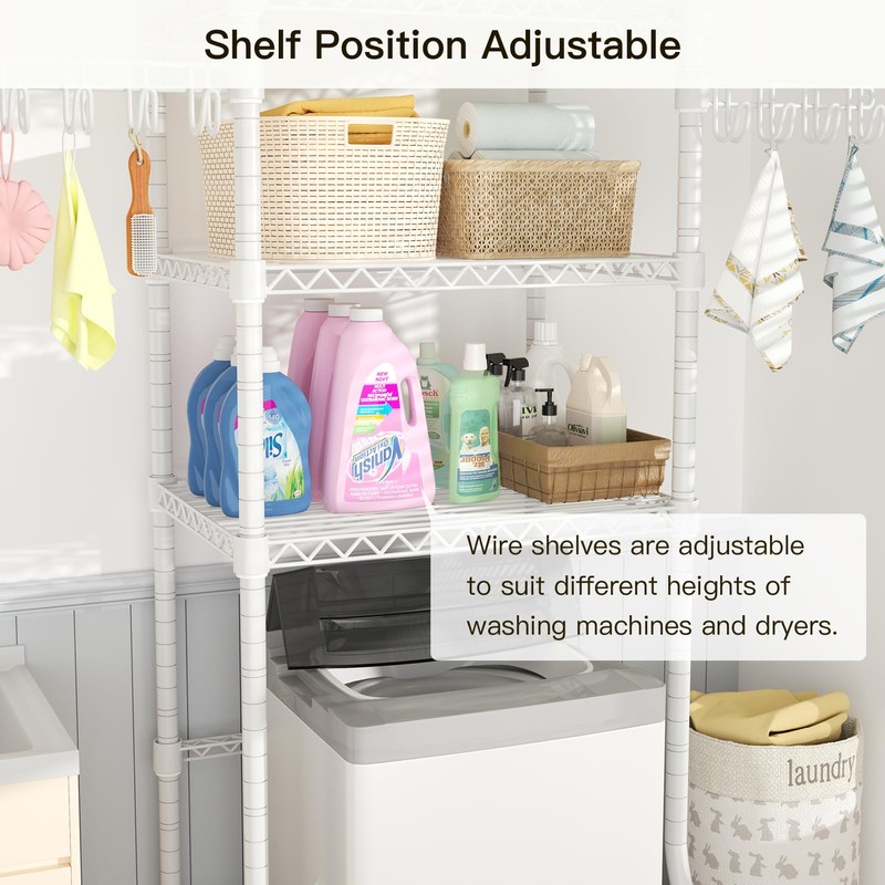 Ulif U8 Mini Laundry Room Storage Organizer, Over The Washer