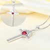 YL Mom Cross Necklace 925 Sterling Silver Mother Pendant Created
