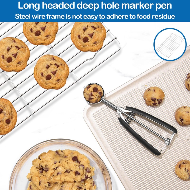2PCS Cooling Rack High Temperature Resistance Baking Rack Rectangle Grill