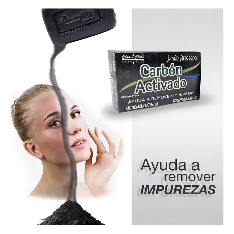 Jabon Artesanal Quita Puntos Negros Carbon Activado 100gr