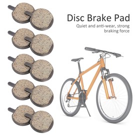 Lwuey Bike Brake Pads, Bicycle Disc Resin Brakes Pad Semi Metal Smooth Braking Low Noise Cycling Pads Kit Mute Accessory KMJG019 fot Camping Outdoor Mountain Bicycles Electric Scooters Bikes 5 Pairs