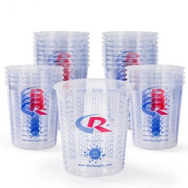 CR CHRWLIN Piant 12-Piece Mixing Cups Measuring Cups Paint Mixing Cups Disposable Mixing Cups Accurate Measurements in ratios 1370 ml and 40 oz Plastic Measuring Cups for Paint Resin Epoxy Acrylic