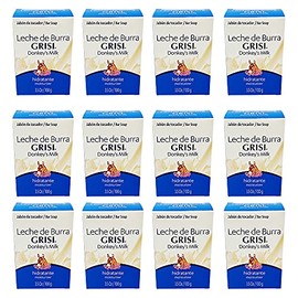 Grisi 12pk - Donkey's Milk Soap - Jabon Leche de Burra - Grisi (3.5 Oz. X 12 Units) by Grisi
