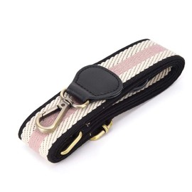 Bag Strap, 1.5in Width Woven Ribbon with Leather Ends Shoulder Strap Adjustable Replacement Belt for Crossbody Handbag Bag Purse DIY Accessory 88-134cm/34.65-52.76in(Black)