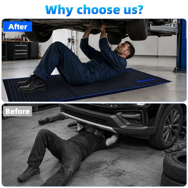 Magic Rolling Creeper Mat, 60x28 IN Mechanic Mat for Low