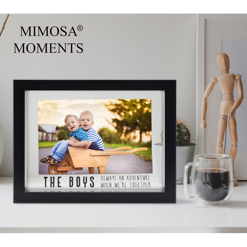 MIMOSA MOMENTS THE BOYS Expression Picture Frame, Black for 6x4