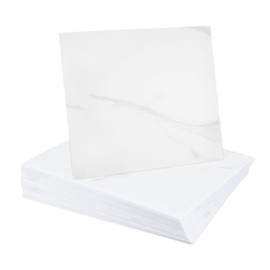 HARFINGTON 20pcs Peel and Stick Marble Tiles, Waterproof Wall Panel Backsplash, 12"x12" PVC Peel and Stick Shower Tiles for Bathroom, Kitchen, Living, Classic White Design