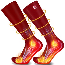 Heated Socks for Men/Women-Rechargeable Electric Battery Heat Socks,Winter Warm Novelty Heat Insulated Sox Kit,Thick Thermo Skiing Heating Stockings,Hunting Climbing Hiking Foot Warmer Socks