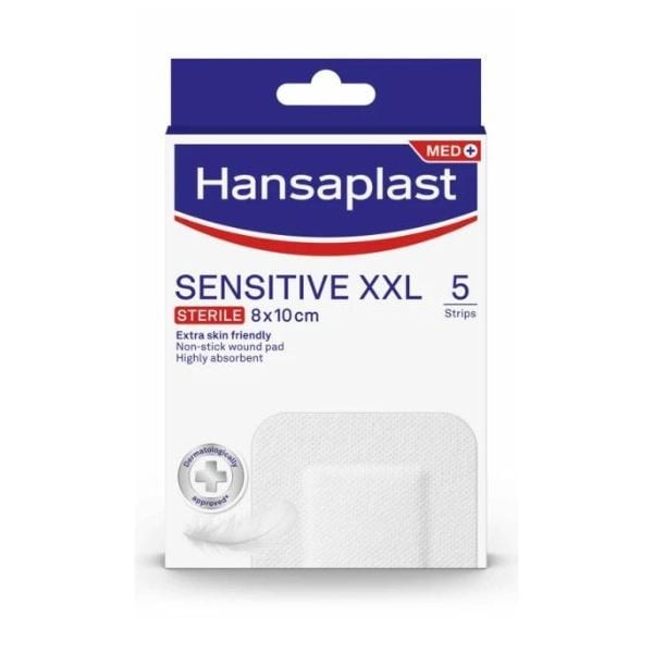 Alfa Linija UAB Hansaplast Sensitive XXL Sterile Sterile Pads 8x10cm 5 strips