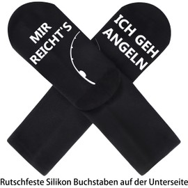 Jeasona Men's Socks 43-46 Non-Slip Cotton Gifts for Birthday, Black-8931