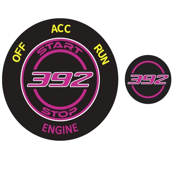 TOOLEPIC Car Push Start Button Cover for Dodge Challenger Charger