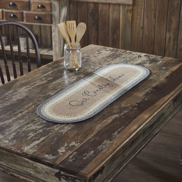 VHC Brands Finders Keepers Our Country Home Oval Runner 12x36