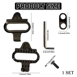 1-Pack Cleats for black Cycling Shoes, Non-Slip Design for Indoor Cycling, Mountain Biking & Road Riding