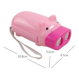 Operitacx 4 Stück Taschenlampe leuchtarmbänder für fackeln für Hand pressing flashlight Rugged design flashlight Schweinchen Outdoor-Accessoire Kinderaccessoire Plastik