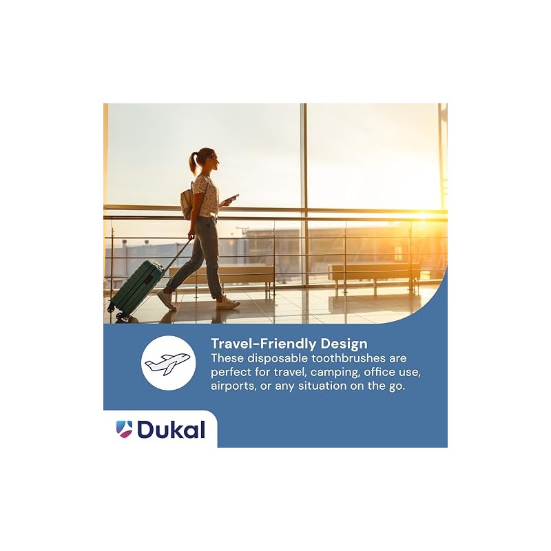 Dukal Fast Brush - Cepillos de dientes desechables prepegados (caja
