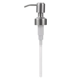 WOFASHPURET 24mm Soap Dispenser Pump Replacement, Stainless Steel Lotion/Shampoo/Conditioner Pump Head for Bathroom Kitchen Bottles, Smooth No Liquid Press Nozzle, Silver Finish