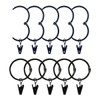 HappyHome Curtain Rings Curtain Hooks 38mm Metal Clip Ring Runner