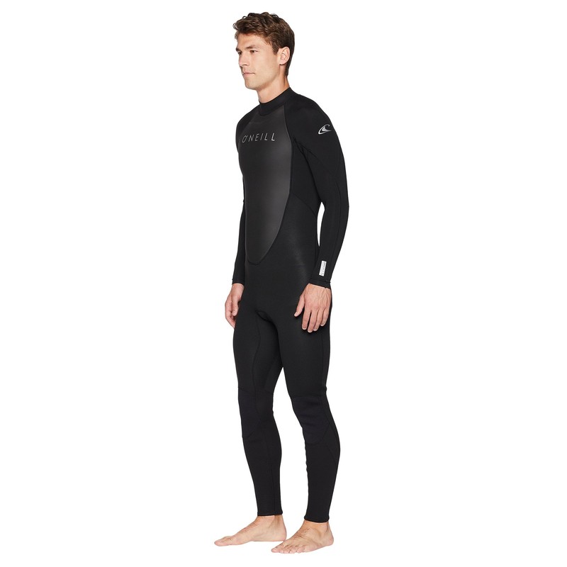 O'Neill Men's Reactor-2 3/2mm Back Zip Full Wetsuit, Black/Black, MT
