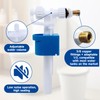 Spülkasten Füllventil Universelles, Schwimmerventil G3/8"&G1/2" für Spülkästen, Spülkasten Ersatzteile Einstellbare,