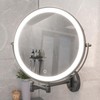Hasipu 10-Inch Wall Mounted Makeup Mirror with Magnification, Rechargeable 3000