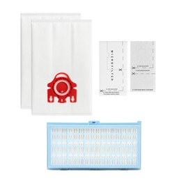 4 Replacement for Miele S314i Vacuum Bags, 4 Micro Filters & 1 HEPA Filter - Compatible with Miele Type FJM Bags, Micro Filters & SF-AH 30, SF-HA 30, AH30 Filter (2-Pack, 2 Bags Per Pack)