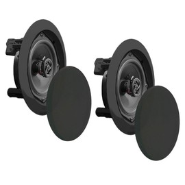 Pyle 4) NEW Pyle PDIC81RDBK 250W 8 Inch Flush In-Wall In-Ceiling Black Speakers Four