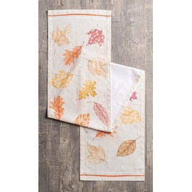 Maison d' Hermine Colors Of Autumn 100% Cotton Table Runner Farmhouse Tabletop Cover for Home Kitchen Dining Décor Parties Family Dinners Wedding Thanksgiving/Christmas (37cm x 180cm)