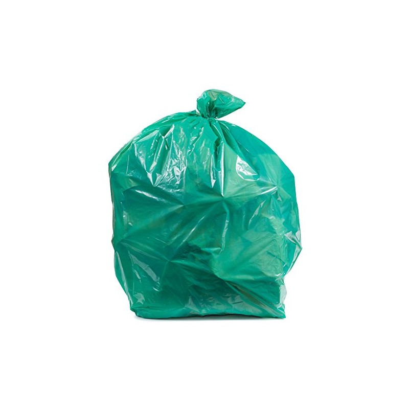 Plasticplace 55-60 gallon Trash Bags │ 1.2 Mil │ Green