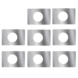 SUMBIN Door Reinforcement Plate, Lock Repair, Knob/Lever/Deadbolt Fixing Filler Cover, Stainless Steel Finish (8PCS)
