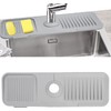 Sink Faucet Mat with Slope for Self Draining Silicone Sink