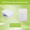 Lanboon 2 Pack Plastic Covers for Furniture, Plastic Couch Sofa