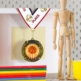 All Quality Stars Design Basketball Medal - 1st, 2nd, 3rd Place - 3 Piece Set (1 Pack)