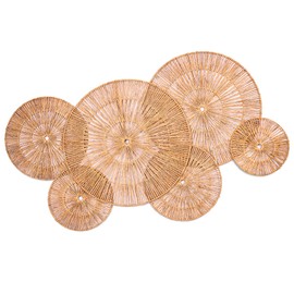 KOLWOVEN 29 Inch Wicker Wall Decor, Set of 3 Wall Basket Decor Diameter 29",23",18",Woven Wall Decor, Boho Above Bed for Bedroom, Living Room or Dining Room (Set 6)