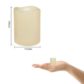 12 Flameless Votive Tealight Candles with 6-hour Daily Cycle Time Flickering Battery Operated Electric Electronic LED Tea Lights, Christmas Décor Xmas Lighting Wedding Party Decorations Batteries Incl