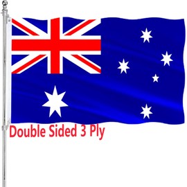 Australia Flag 3x5 Double Sided Australian Flags for Outdoor 3 Ply 200D Heavy Duty Polyester and Durable Canvas Header