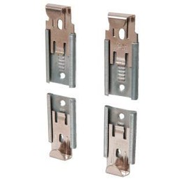 CRL Nickel Plated Adjustable Mirror Clip set for 1/4 in (6 mm) Straight Edge Glass - Package
