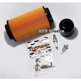 Polaris Scrambler 500 (1998-1999) TUNE UP KIT w/Spark Plug, Oil Filter, Air Filter, Fuel Filter, & Carb Rebuild Kit