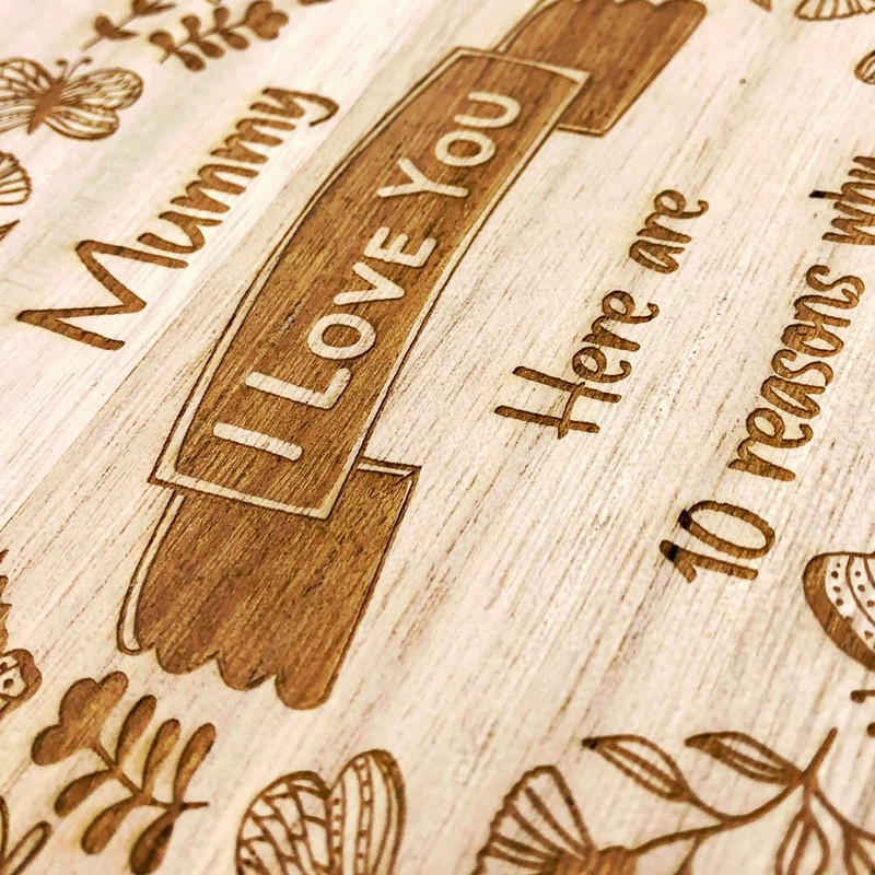 Mummy Gift 10 Reasons why I Love You Wooden Box