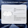 DWCN Round Tablecloth 180cm Wipe Clean Tablecloth Outdoor Table Cloth