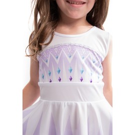 Little Adventures Ice Coronation Princess Twirl Dress - Machine Washable Child Pretend Play and Party Dress with No Glitter (Size 2) Purple