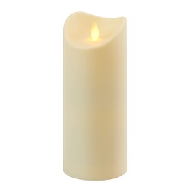 LumaBase Battery Operated 12" Pillar Candle with Moving Flame
